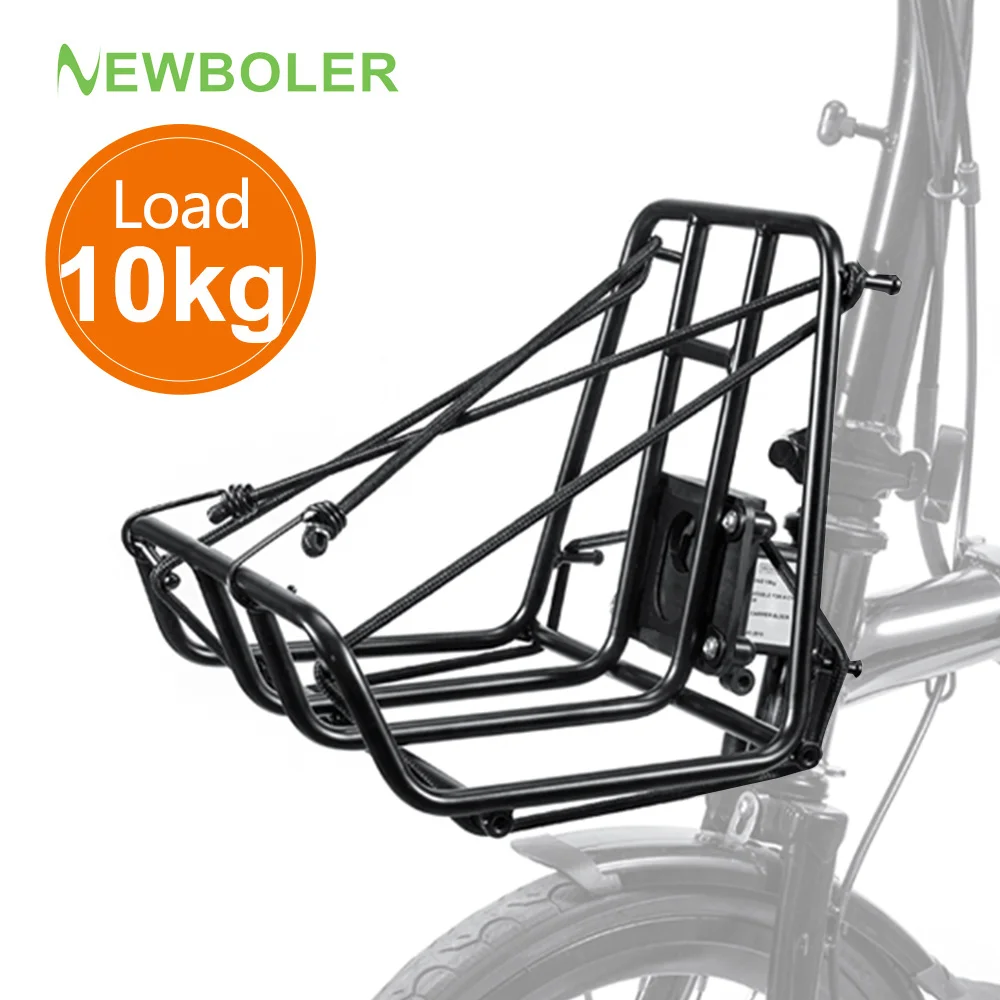 NEWBOLER Brompton Metall-Frontträger für Brompton Fahrradtasche, leichter Front-Gepäckträger, Fahrradzubehör