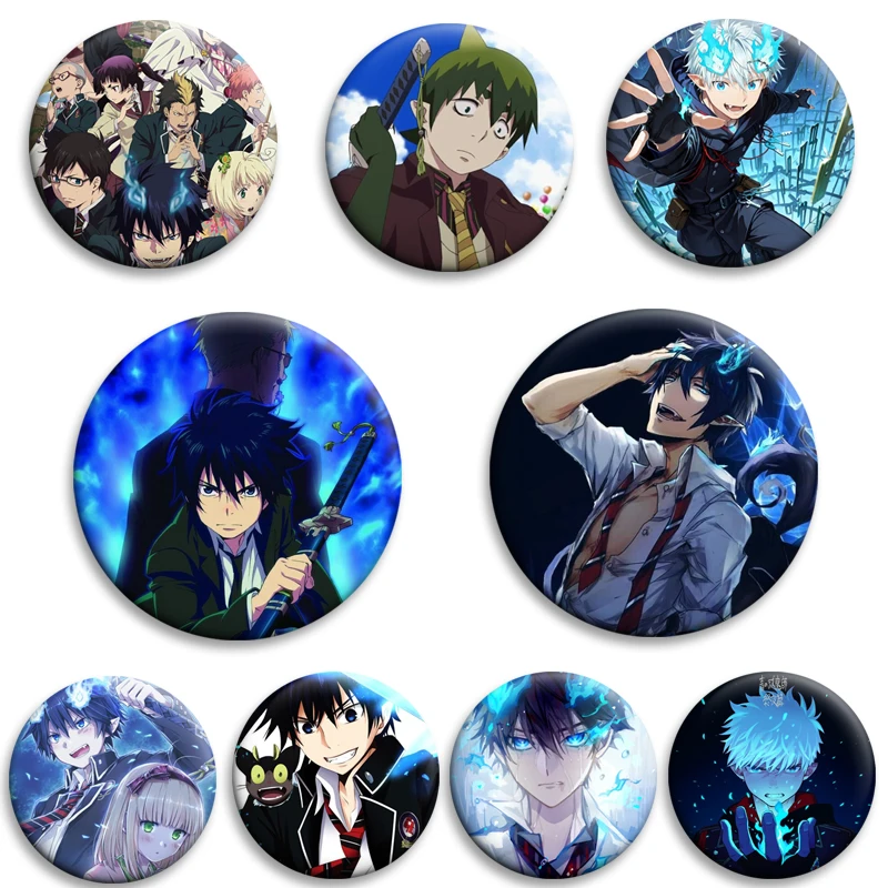 

Anime Blue Exorcist Simple Button Pin Snap-on Design Brooches Daily Fashion Decoration Badges Ideal Gifts for Friends Classmates