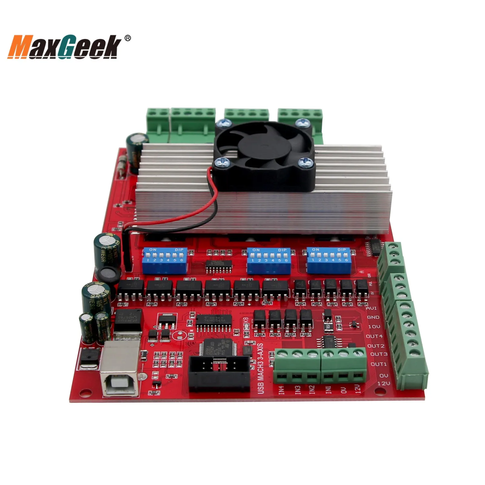 Maxgeek MACH3 CNC 3 Axis Stepper Motor Driver Board TB6560 USB Port