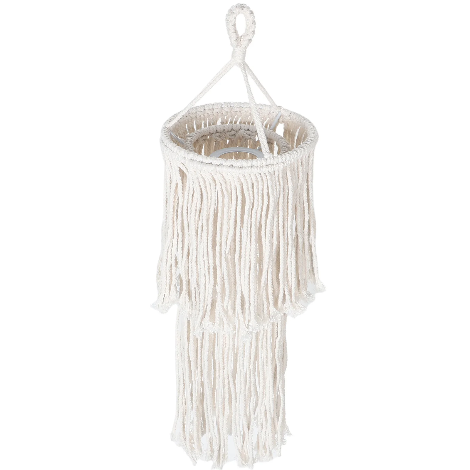 

Macrame Light Cover Boho Style Handcrafted Rattan Pendant Light Shade for Indoor Outdoor Decor Warm Ambient Lighting