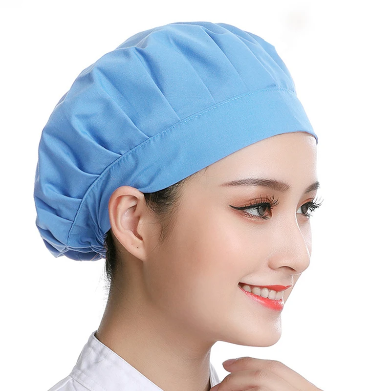 Wide-Brimmed Full Cloth Factory Workshop Cap Hotel Restaurant Canteen Kitchen Work Chef Cap Dust-proof Anti-Grease Fumes Hat