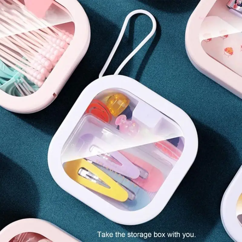 ที่คาดผม ออแกไนเซอร์ แบบพกพา Travel Qtip Holder Hair Accessories Storage Boxs Hair Clips Supplier Cotton Swabs Stackable