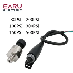 DC 5V 1/8NPT Pressure Sensor Transducer Arduino Stainless Steel Oil Air Water Fuel Gas Transmitter 30psi 100psi 200psi 500psi