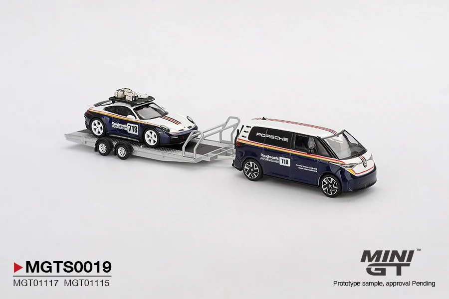 MINIGT 1/64 Porsche 911 Dakar #718 / Volkswagen ID. Buzz MGTS0019