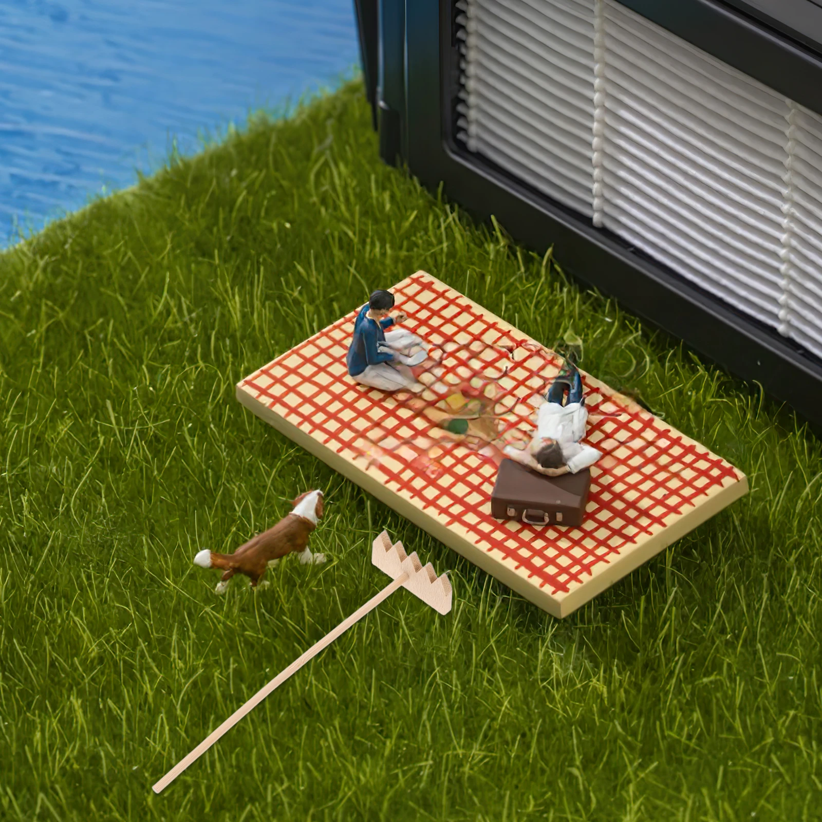 

4PCS Bamboo Rake Mini Tool for Sand Rock Raking Small Gardens Fengshui Decoration Easy Storage Desk Ornament