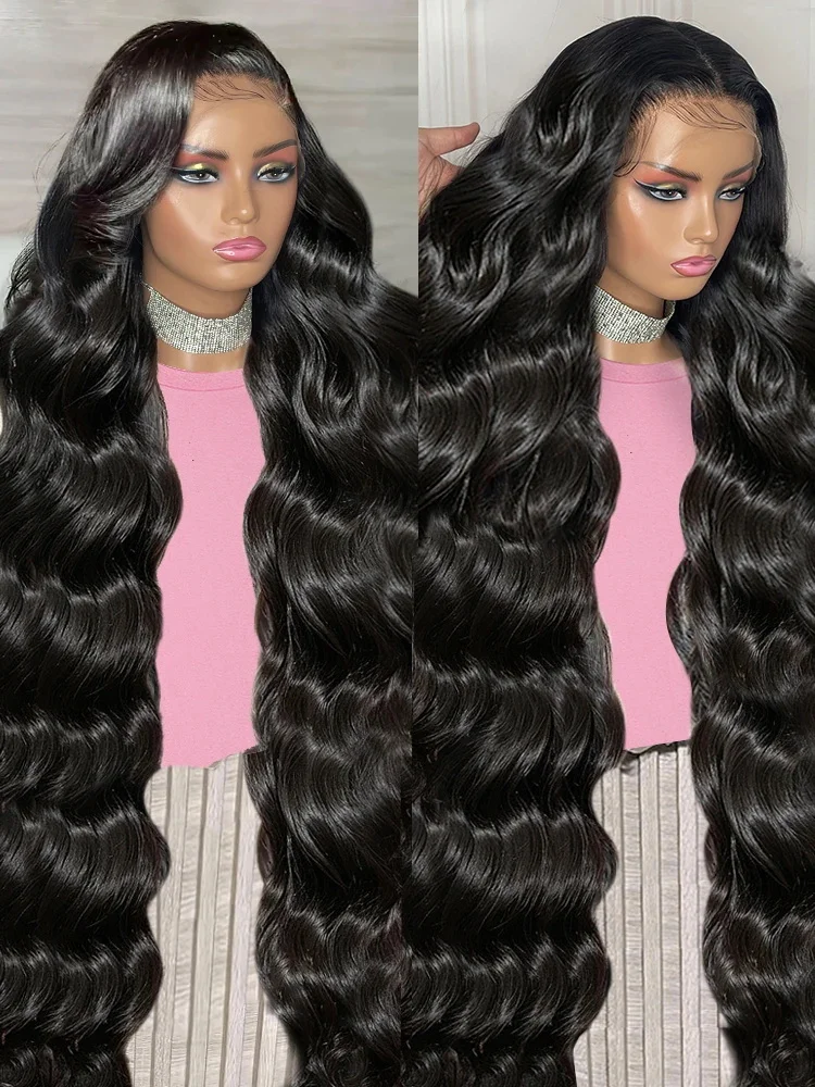 Nadine HD 13X6 Transparent Body Wave Lace Frontal Wig 13X4 Lace Front Wig Human Hair Wig 180 Density Lace Frontal Brazilian Wigs