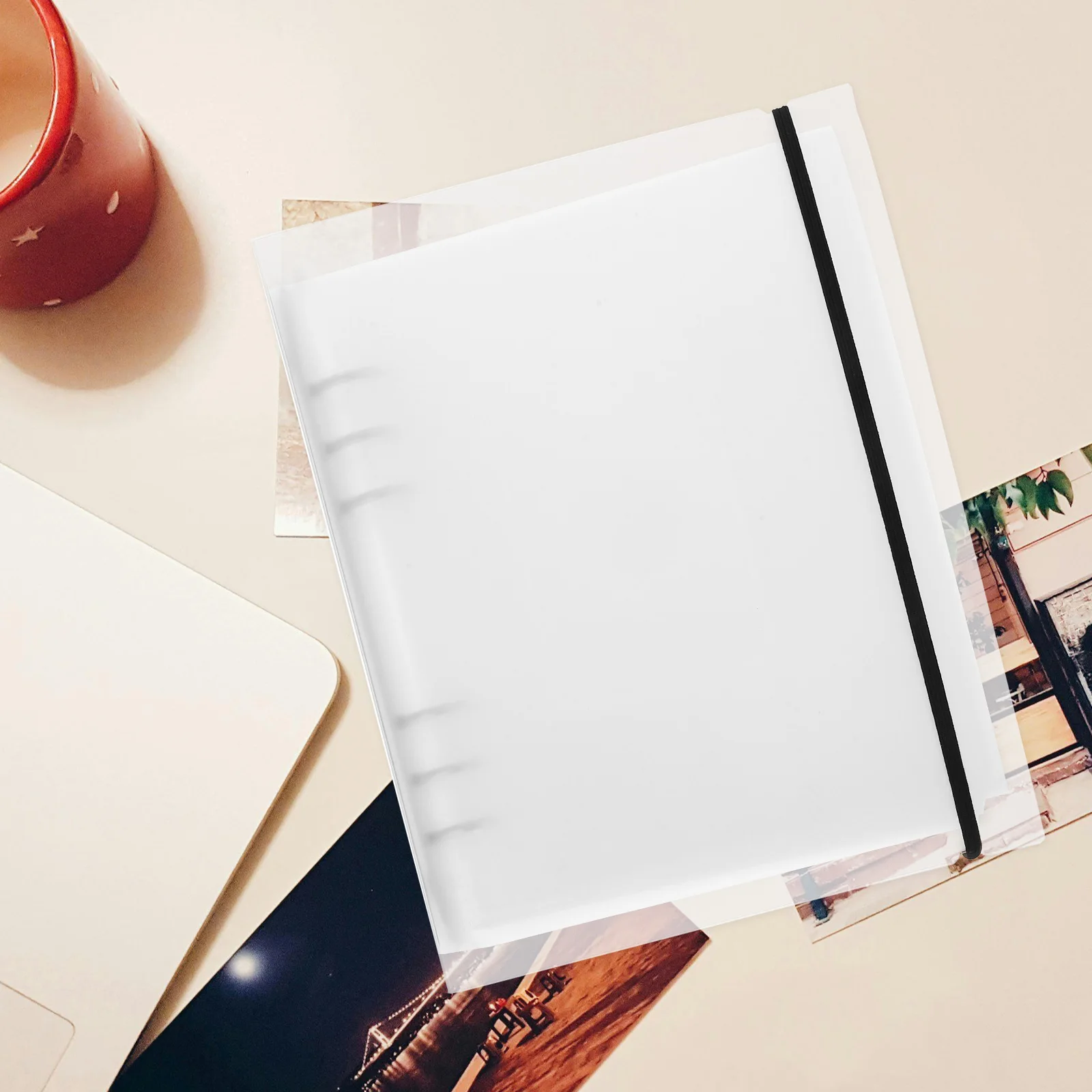 

A5 Photo Storage Album Greeting Cards Keeper Travel Binder Recipe Study Business Cards Photos Transparent