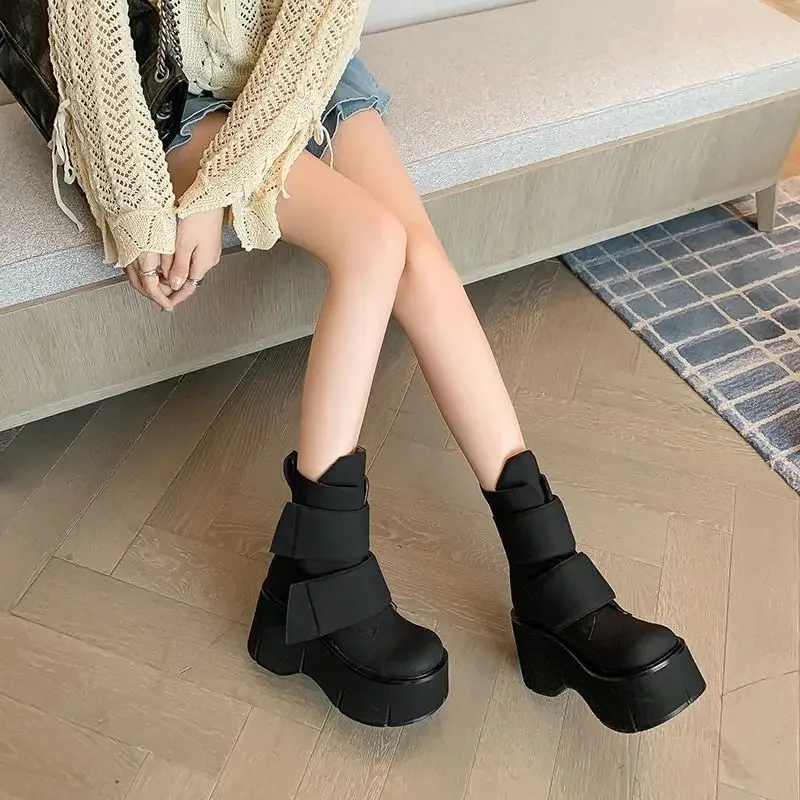 High Quality Women Boots Platform Ankle Boots Casual Outdoor Botas Anti Slip Boots Fathion Shoes Leather - Image 6