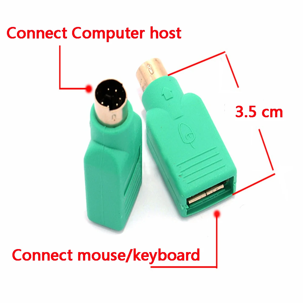 1PCS Brand USB Female to PS2 PS/2 Male Adapter Converter keyboard Mouse Mice Adapter Convertor Computer Connectors