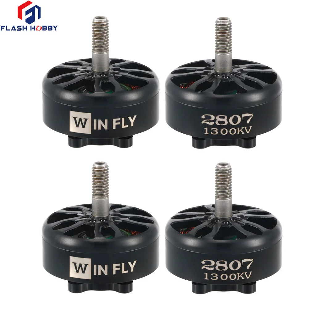 4pcs FLASHHOBBY A2807 2807 6S 1300KV 5S 1500KV 4S 1800KV Brushless Motor for FPV Freestyle 7inch Long Range LR7 Drone Model