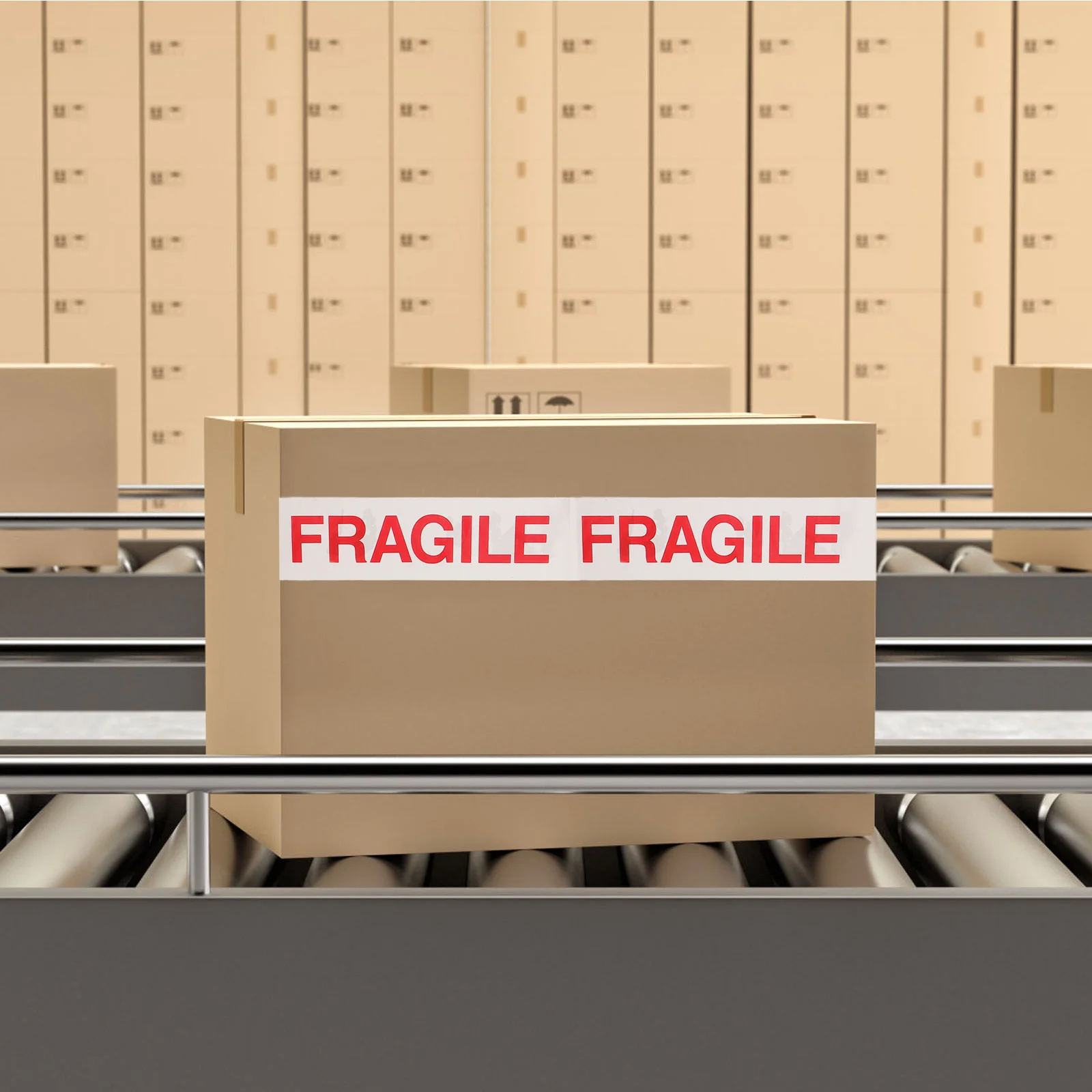 3 Rolls Fragile Warning Tape Shipping Labels for Packing Boxes Package Stickers Moving Goods Adhesive Packaging