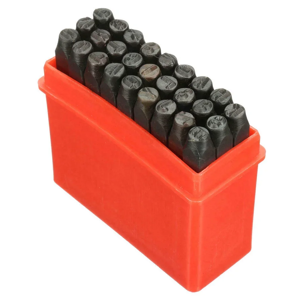 Hand Tools Stamps Plastic Box Plastic box Punch 2/2.5/3/4/5/6/8mm Number & Letter Number & letter Puncher 36pcs