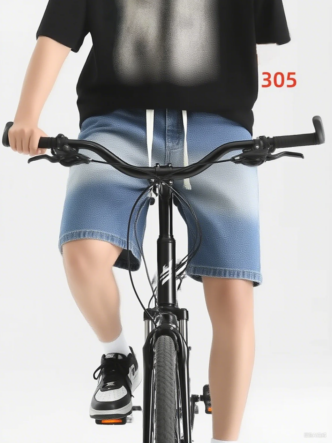 

Summer retro men's jeans, summer loose men's wide leg knee length shorts, washed fashionable short denim five quarter shorts