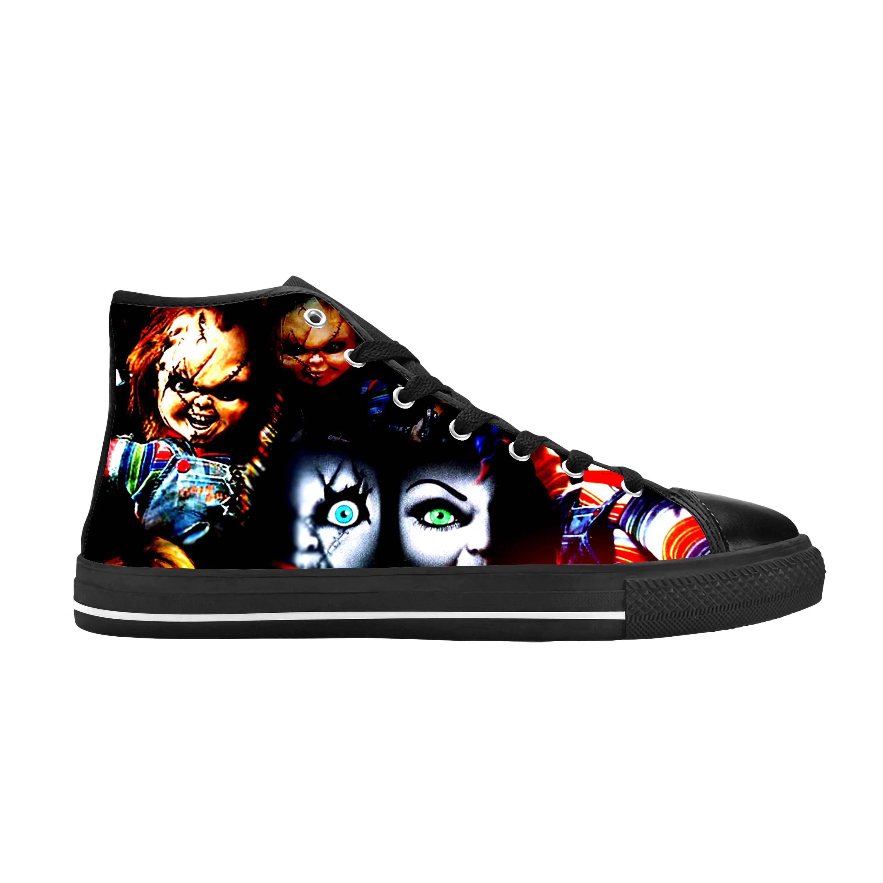 

Horror Movie Childs Play Chucky Halloween Gothic Casual Cloth Shoes High Top Comfortable Breathable 3D Print Men Women Sneakers