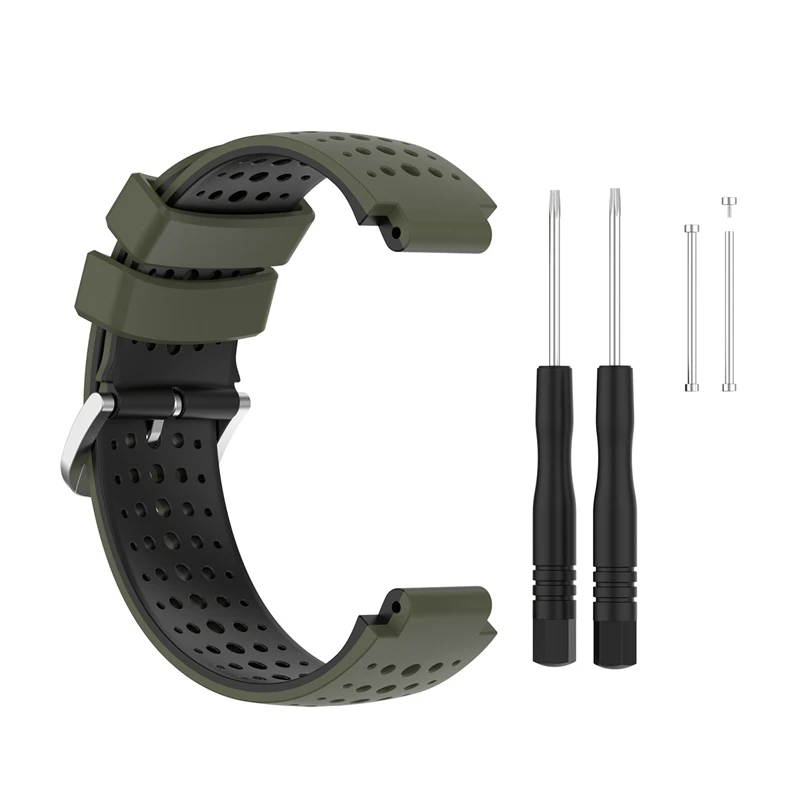 Silicone Watch Band Strap For Garmins Forerunner 220 230 235 620 630 735 Wristband With Repair Tool