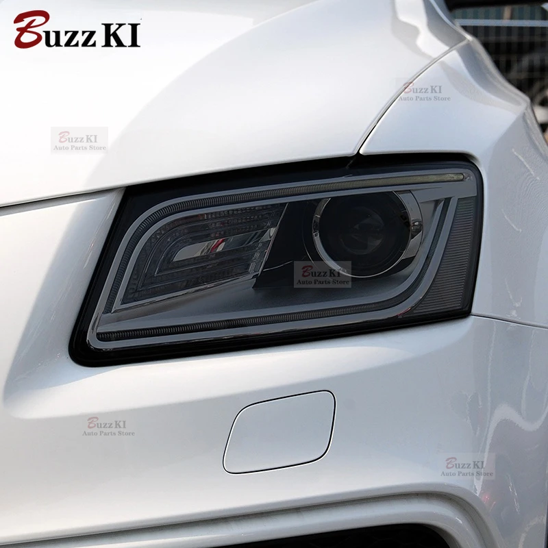 For Audi Q5 8R SQ5 2008-2017 2 Pcs Car Headlight Protective Film Smoked Black Transparent Anti-scratch TPU Repair Sticker