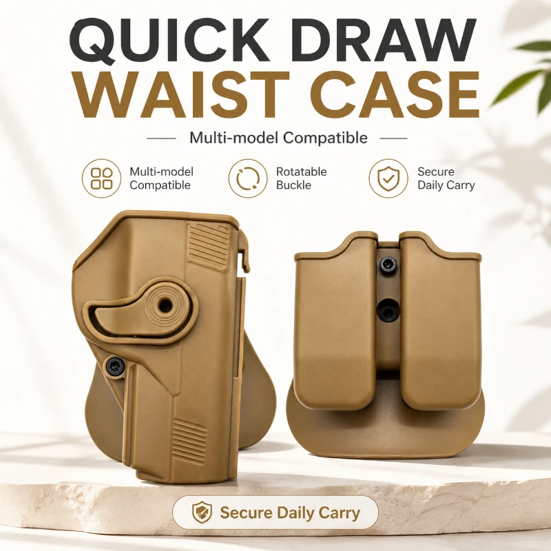 Multi-angle Swivel Waist Bracket Plastic Storage Set Snap Lock Dual Pocket Hobby Play Parts