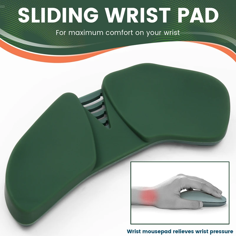 Ergonomic Mouse Wrist Support Pad For Office And Gaming - Sliding Design For Seamless Movement, Comfortable Cushioning