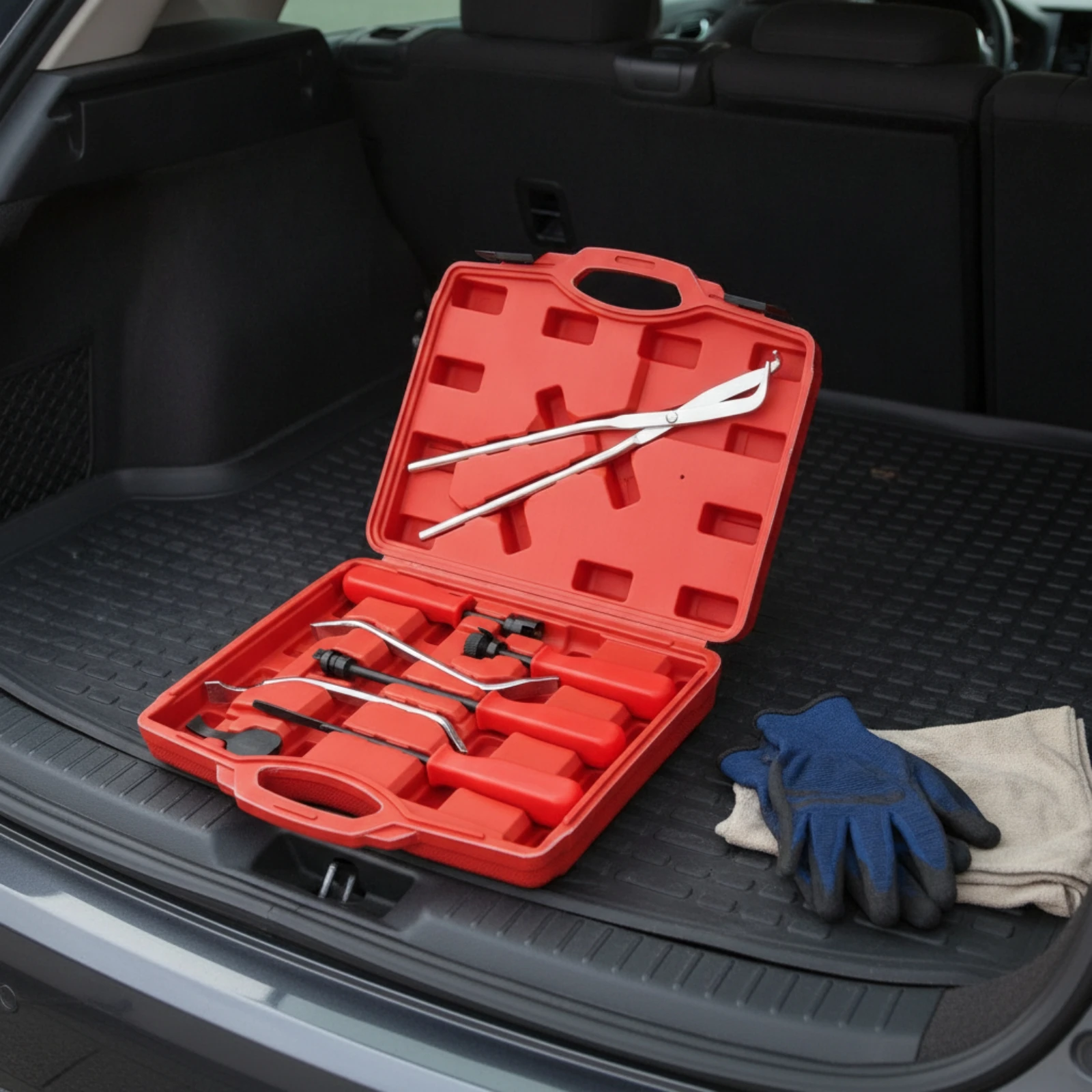 8 Pieces Brake Service Tool Kit Organized Brake Caliper Tool Kit Hand Tools Heavy Duty Ergonomic for DIYers, Garage, Repair Shop