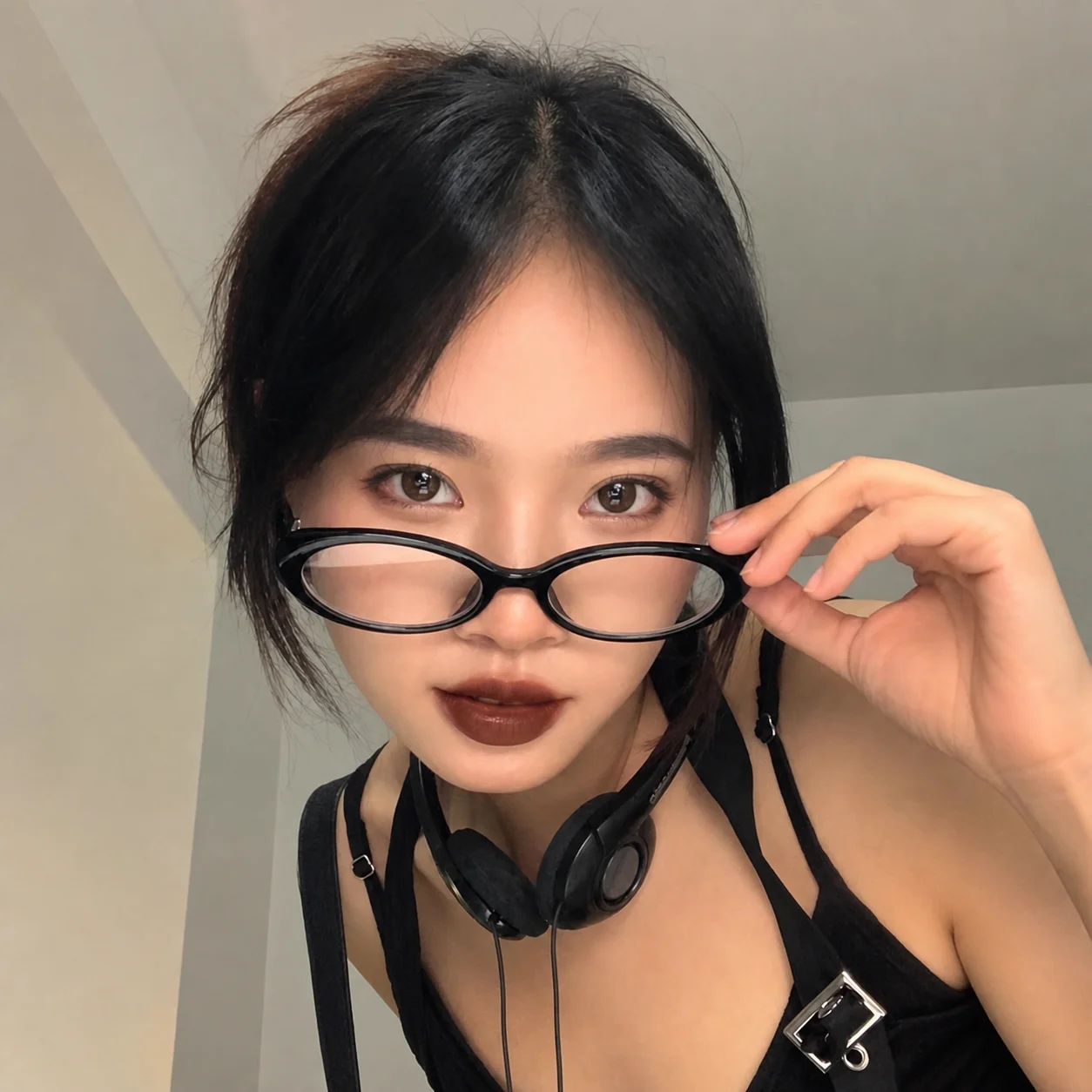 Prescription Compatible Glasses Fashion Blue Light Blocking Eyeglasses Frames Small Oval Eyeglasses Frames Plastic For Casual