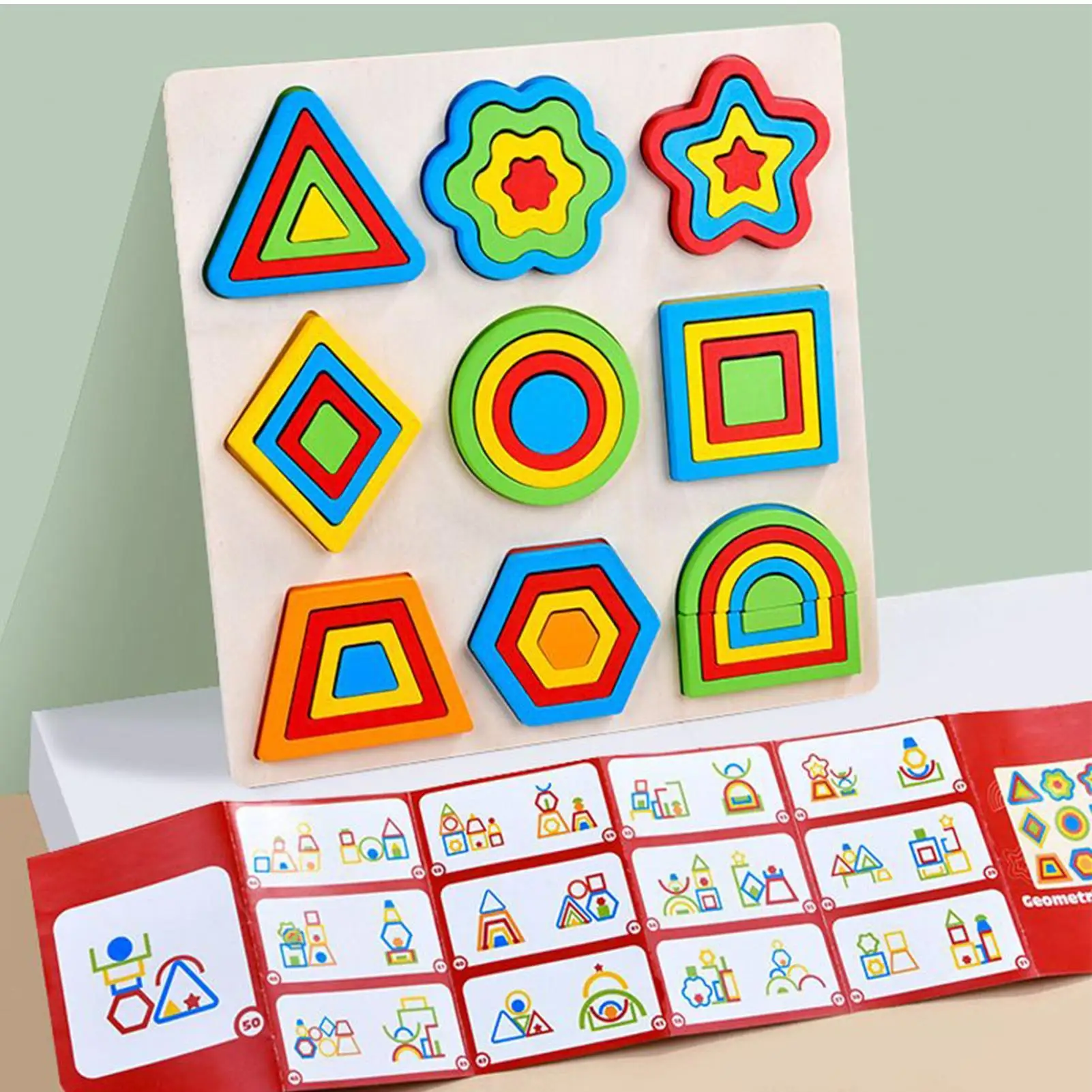 Forma de madeira quebra-cabeças forma de madeira classificação quebra-cabeça atividades geométricas jogos para aprendizagem desenvolvimento educação pré-escolar