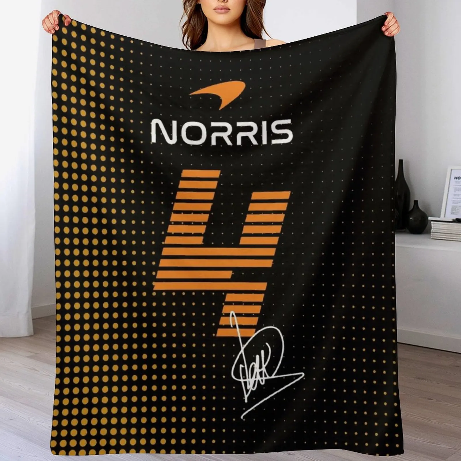 

Lando Norris - Retro_Art Throw Blanket Plaid on the sofa For Sofa Thin Decorative Sofa christmas gifts Blankets