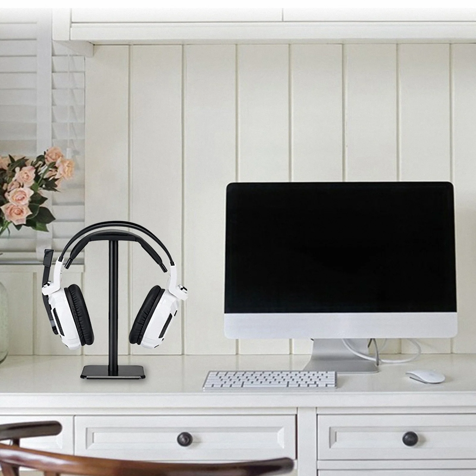 1 قطعة حامل سماعة الرأس مستقرة ABS سماعة الألعاب حامل سطح المكتب رف المضادة للانزلاق سماعة عرض موقف سماعة الرف