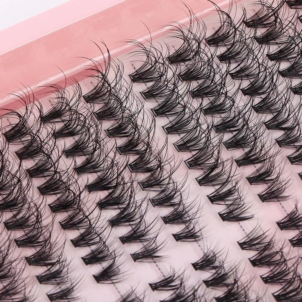 厚いまつげクラスター猫まつげうっすら個別まつげエクステンションボリュームふわふわクラスターまつげ DIY まつげメイク