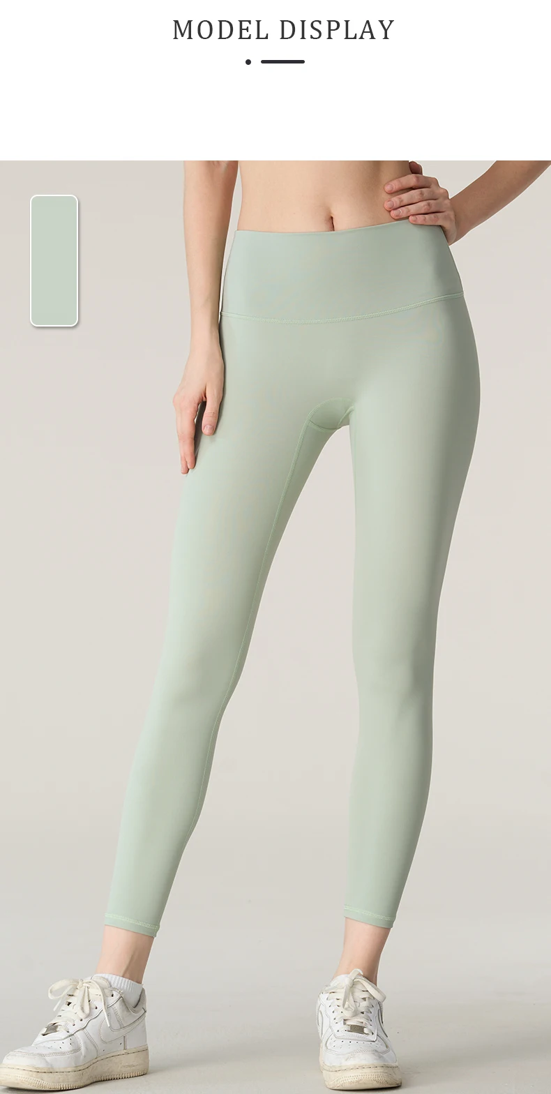 Hochgeschnittene Yoga-Leggings für Damen, ideal für Sommer-Workouts, hohe Elastizität, atmungsaktiv, formgebend, für Laufen, Outdoor-Aktivitäten, Freizeit, Radfahren und Yoga. – Detail 8