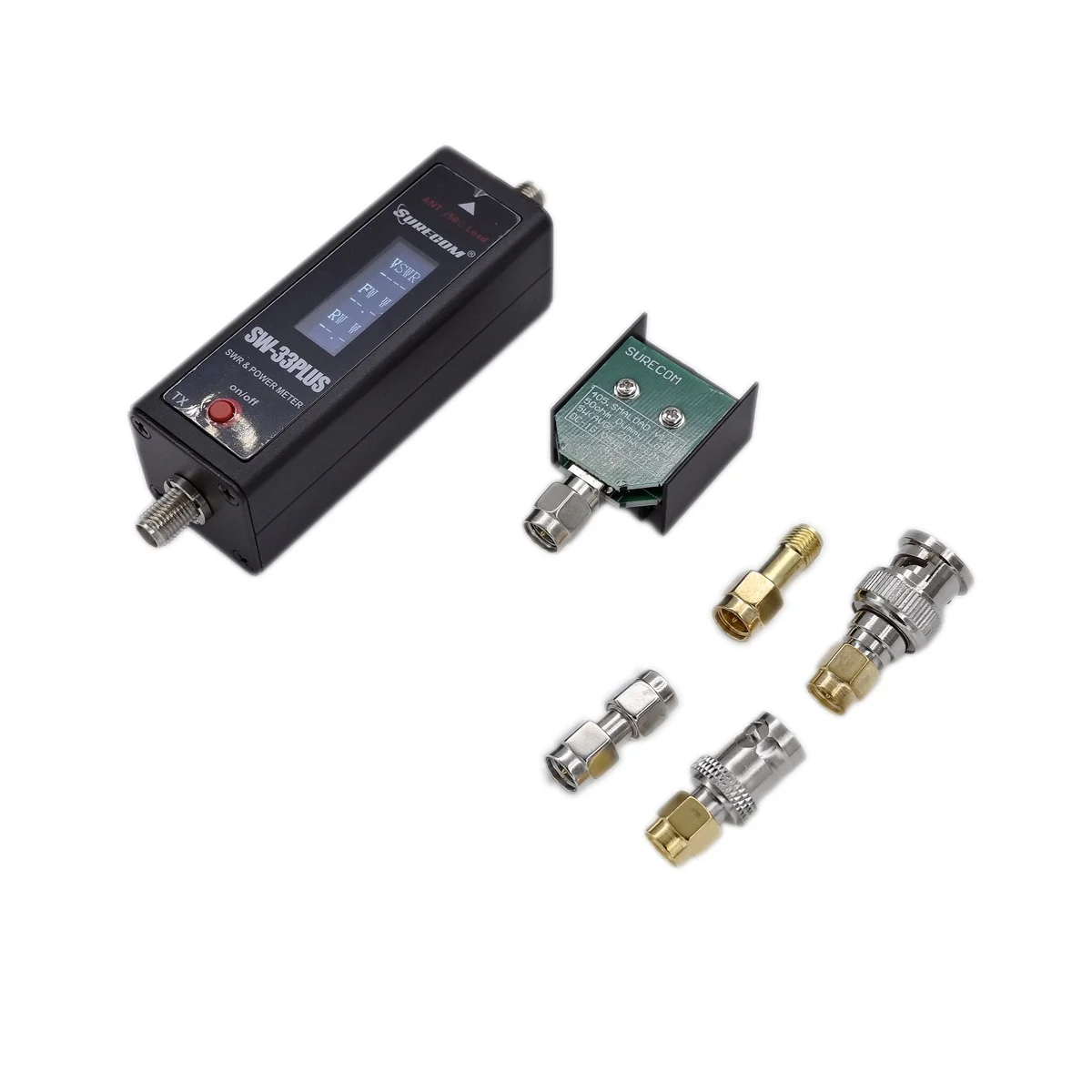 SURECOM SW33 Plus Портативный мини-цифровой измеритель мощности и КСВ диапазон частот 125-525 МГц для портативного испытательного инструмента VHF UHF HAM Radio SURECOM SW33 Plus Портативный мини-цифровой измеритель мощности и КСВ диапазон частот 125-525 МГц для портативного испытательного инструмента VHF UHF HAM Radio