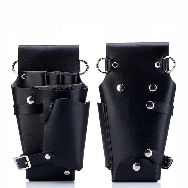 مقص شعر بولي Leather حقيبة جلدية ماسكات الحقيبة مشط حالة تصفيف الشعر الحلاق مقص شعر حامل الأكياس الحافظة أداة صالون الخصر حزمة حزام