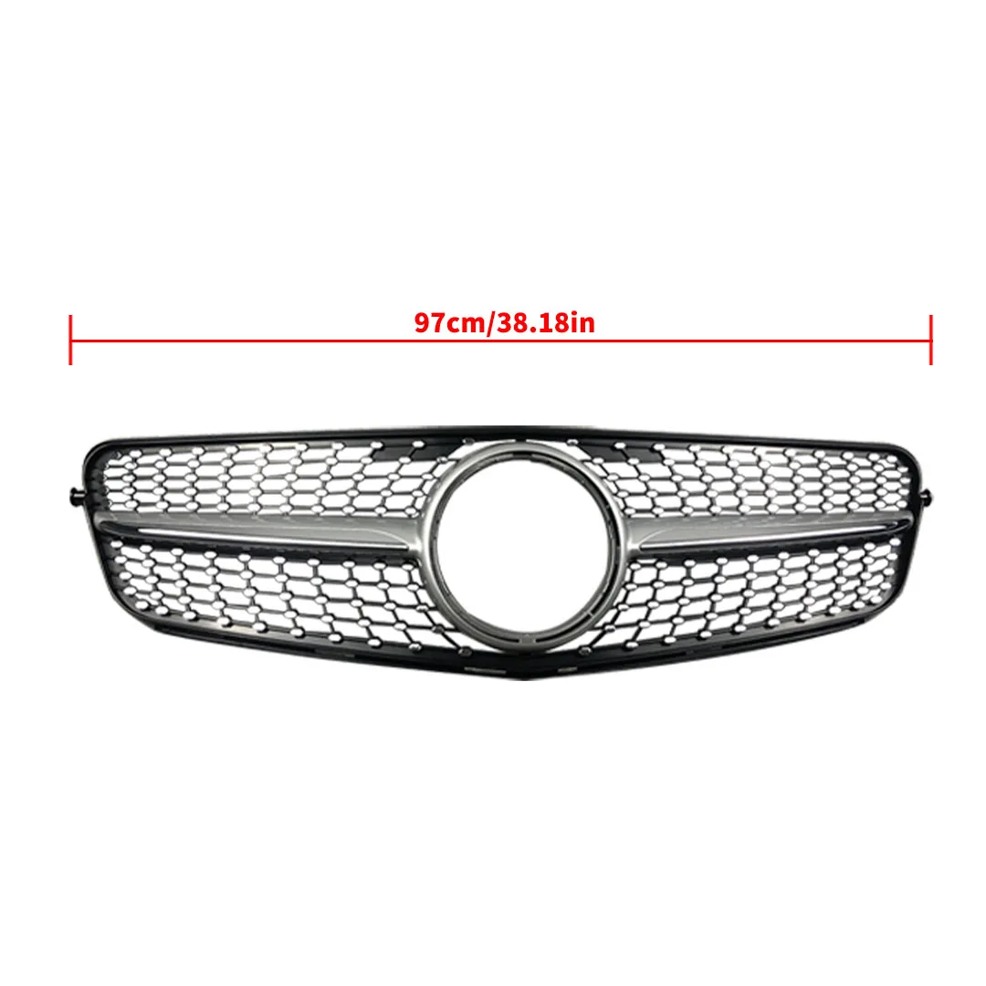 Diamond Style Front Grille Racing Grill Hood Mesh For Mercedes Benz C W204 C204 S204 Coupe 2007-2014 C180 C200 C250 C300 C350