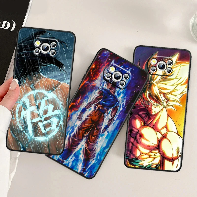 

D-Dragon Ball Z Anime Goku For Xiaomi Mi Poco F5 F4 F3 X6 X5 X4 X3 M6 M5 M5S M4 M3 C65 Pro GT NFC 5G Black Cover Phone Case