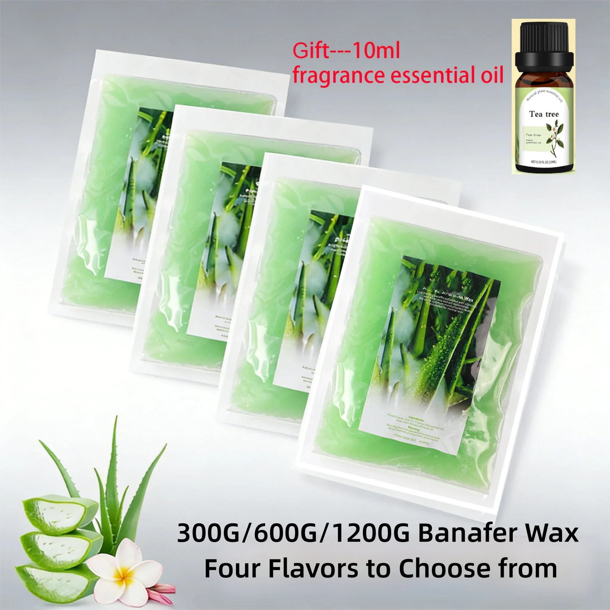 Paraffin Wax Refill Blocks, 4 Natural Scents Hydrating Paraffin Wax for Hands Feet Spa, Moisturizing Exfoliating Skin Joint Care