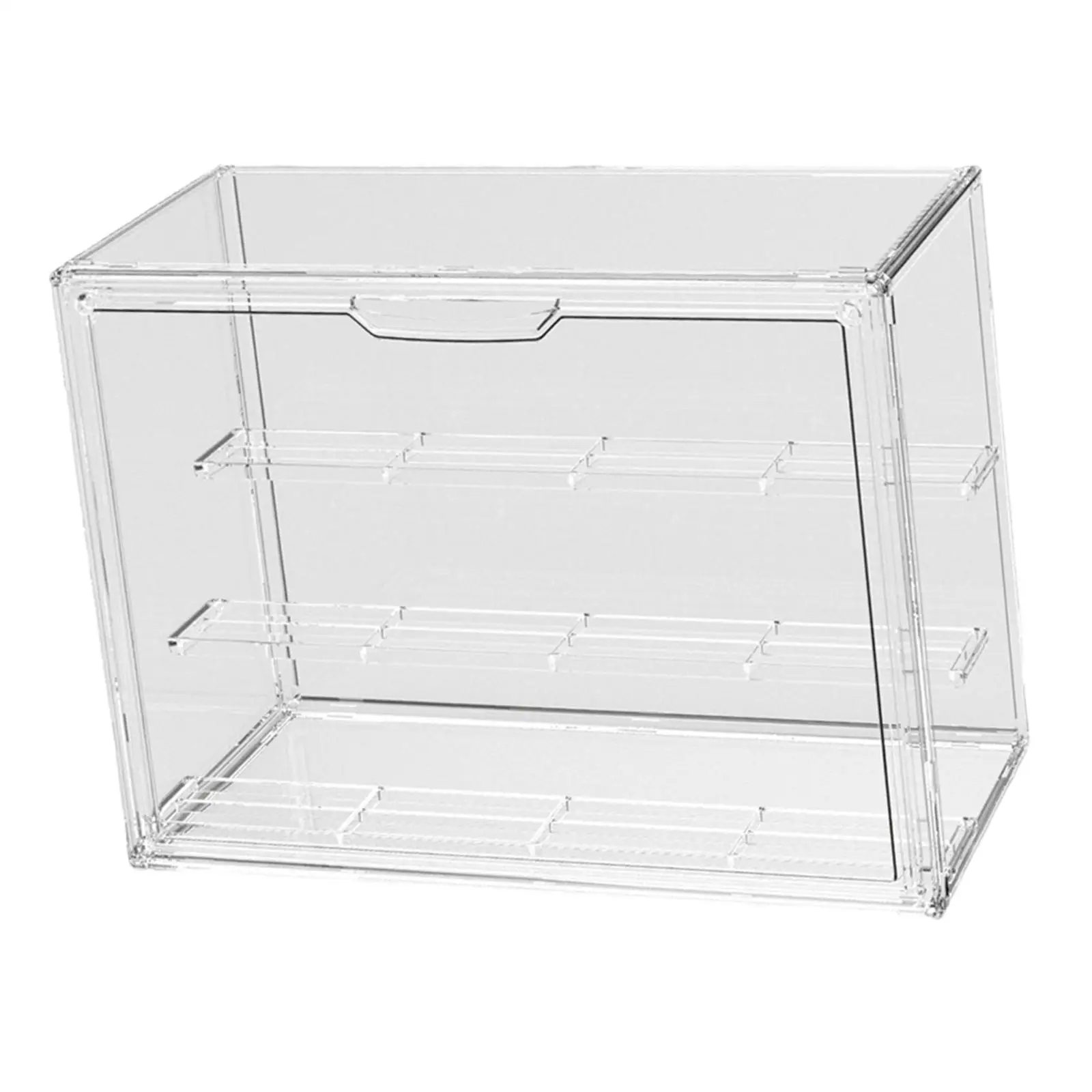 

Display Case Dustproof Transparent Easy Opening and Closing Sturdy Storage Bin for Toy Action Figures Models Cosmetic Dolls