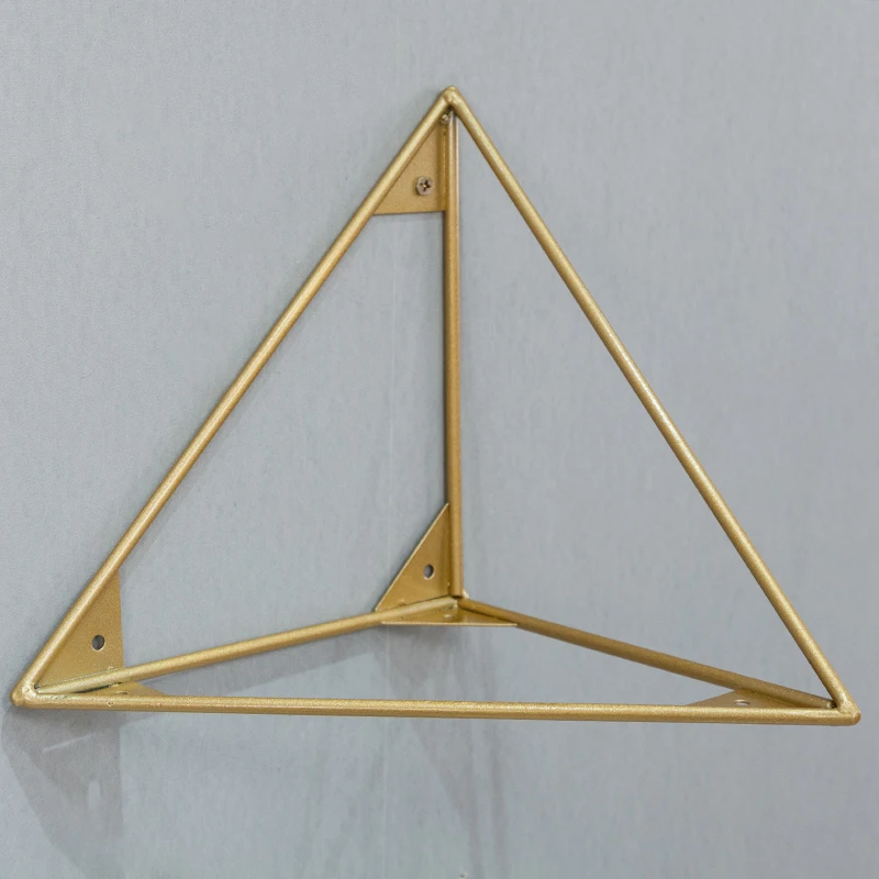 

Universal Floating Shelf Brackets Wall Mounted Supports for Wooden Board Triangle Corner Bracket Metal Kitchen Shelf Accessories