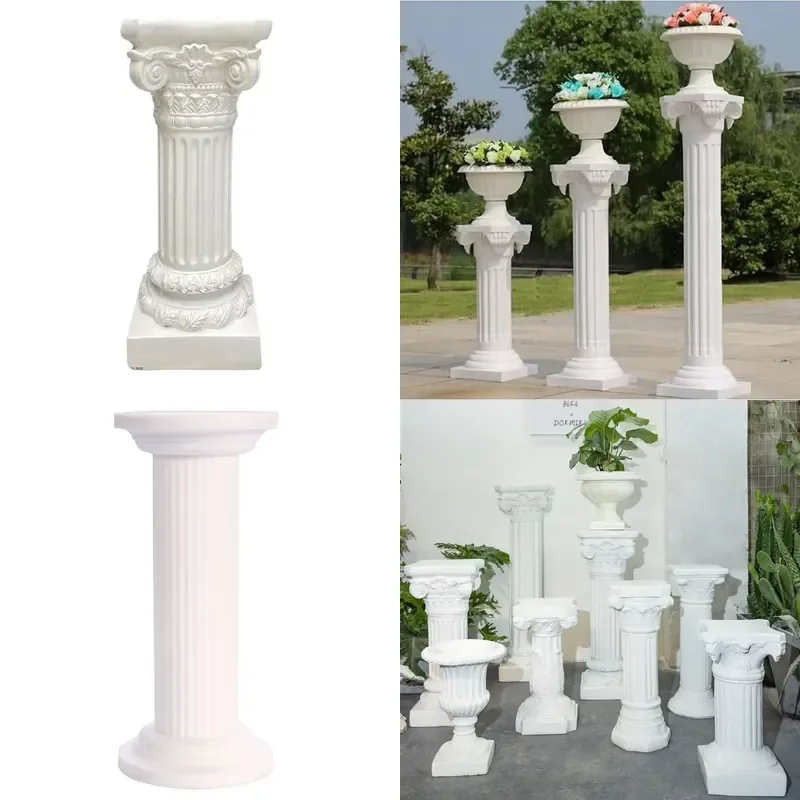 for Brown Roman Round Natural Marble Outdoor Durable Sturdy Decorative Column