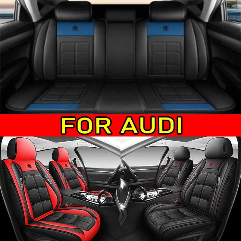 

FOR AUDI Car seat cover waterproof PU leather soft and comfortable front and rear rows fully wrapped muscle seat cover