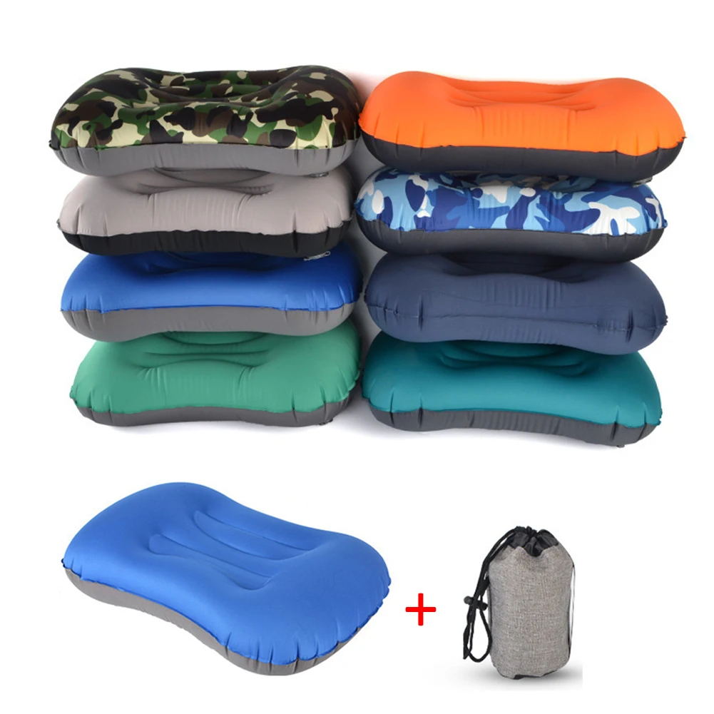 Portable Inflatable Pillow Travel Pillow Airplane Car Pillow Foldin Press Pillow Neck Pad Outdoo Camping Equipment Travel Pillow