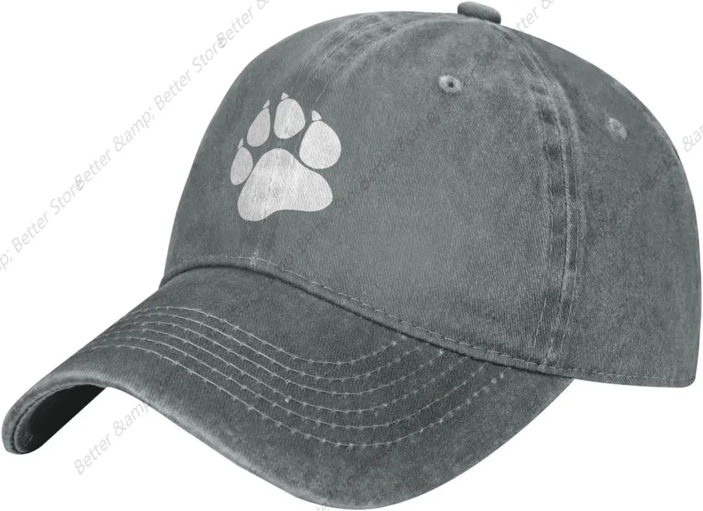 Wolf Paw Cowboy Baseball Cap Trucker Hat Current Fashion Ideal for pet lovers animal Caregivers