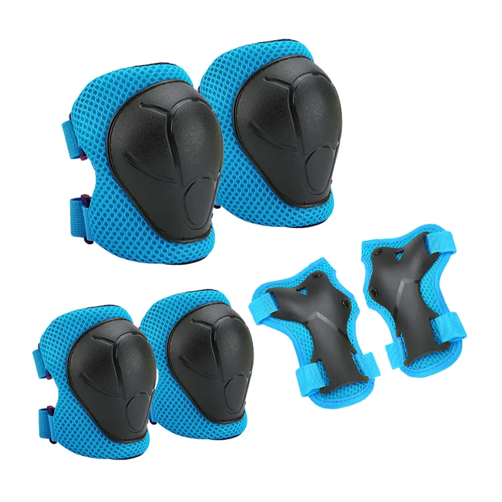 Reliable Sports Safety Gear Knee Pads Elbow Pads And Wrist Guard Set Ventilation Easy To Wear Rose purple