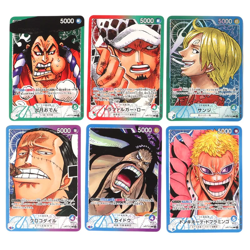 Japanese Version One Piece Metal Card OPCG Collection Big Head Luffy Anime Character Carte for Children Gift Toys