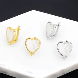 Ocesrio Hart Shell Earring Haken Voor Oorbellen Maken Koperen Vergulde Handgemaakte Diy Sieraden Bevindingen Groothandel Erha097