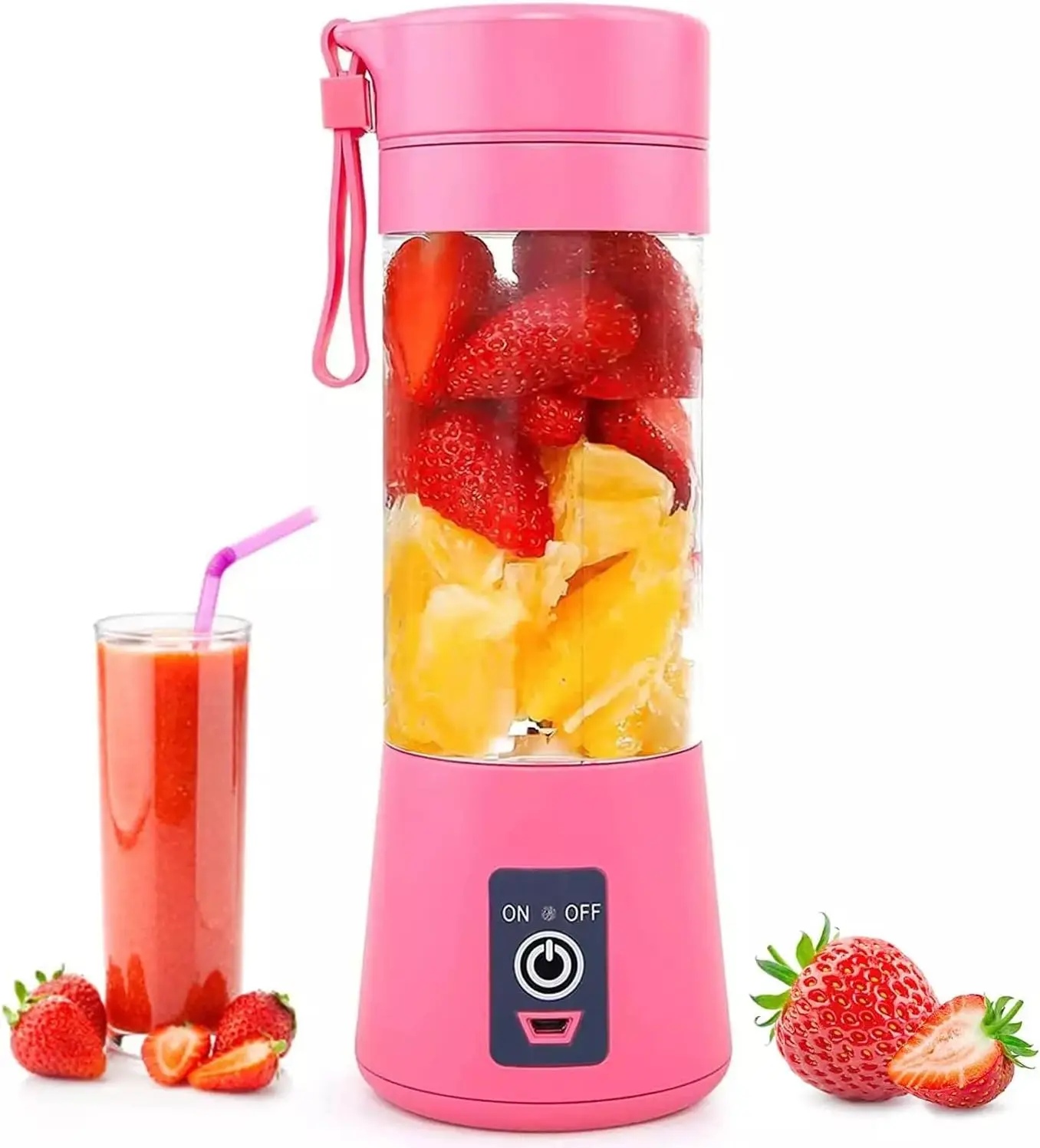 TITANFINITY , Personal Size Blenders with USB Rechargeable, Mini Juicer Smoothie Blender Travel Size 380ML, Personal Blender for