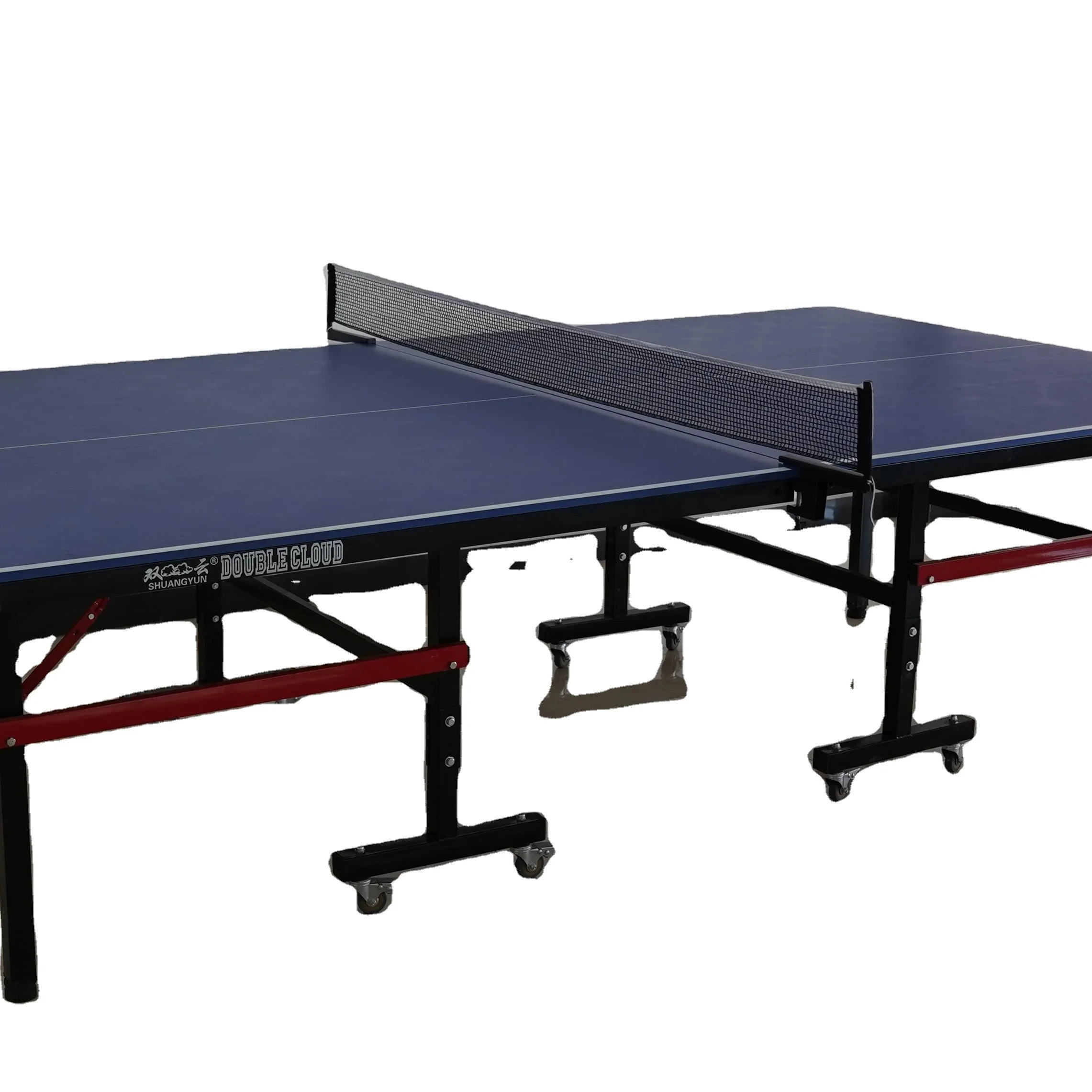 

12mm HDF Indoor Table Tennis Table with Foldable and Removable Wheels