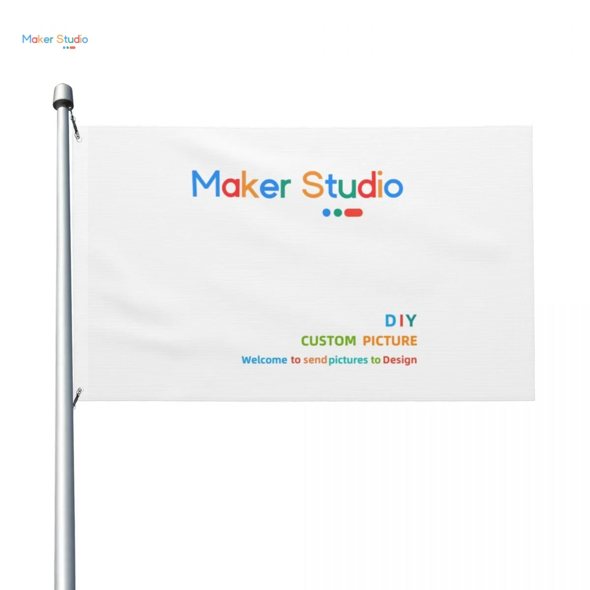 

Maker Studio Custom Logo Flags 680688998 11966 One Size Black 3x5FT Flag 2
