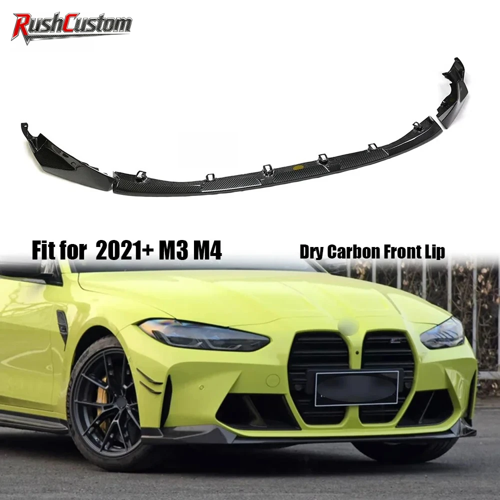 

For BMW 2021+ M3 G80 M4 G82 G83 Full Dry Carbon Fiber MP Style Front Lip Front Bumper Splitter Shovel Duck Lips Body Kit 3 PCS