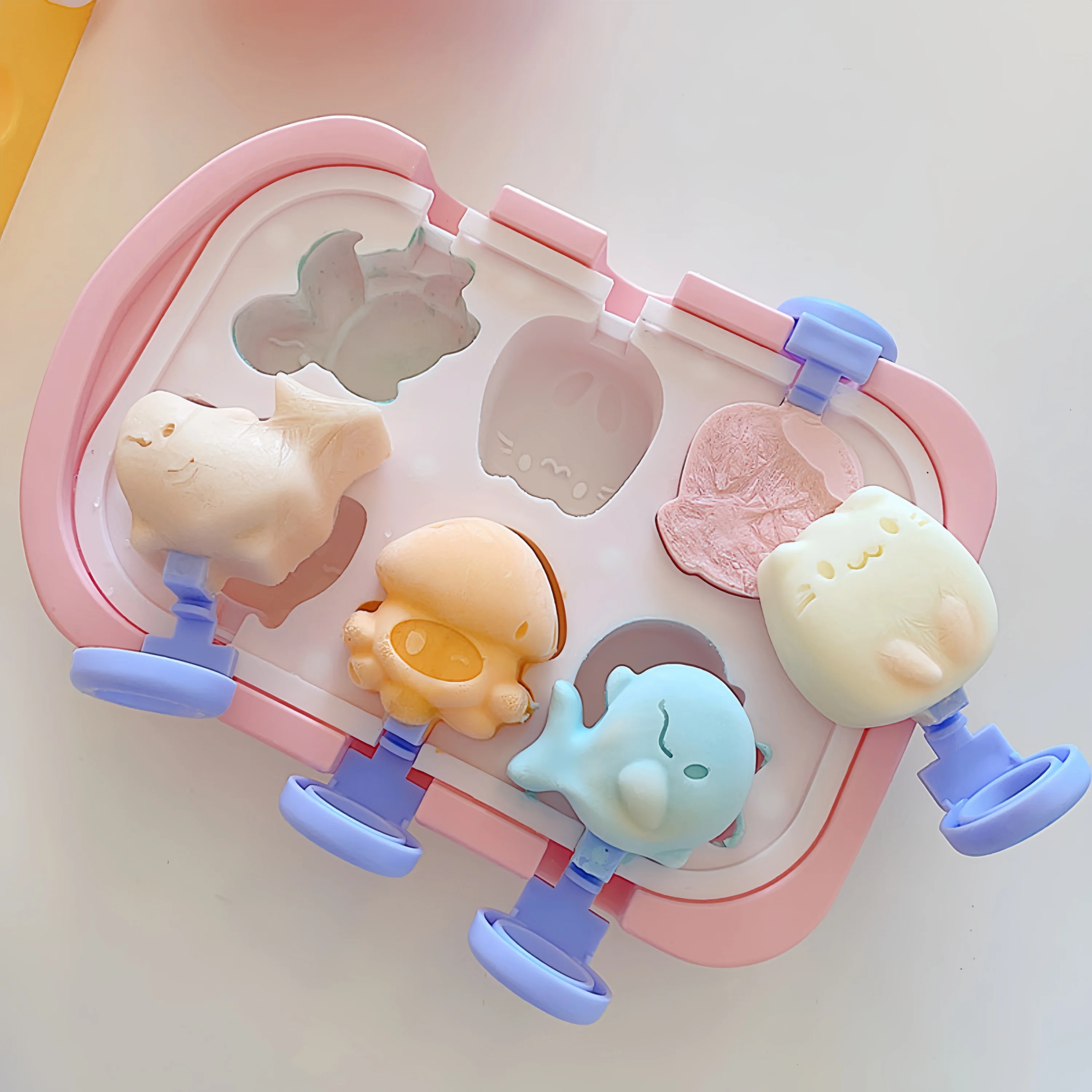 Cute Cartoon Boat Silicone Ice Molds - Fun DIY Popsicle & Treat Maker (2 Pieces) Silicone ice cube tray Ice cream mold Ice cup