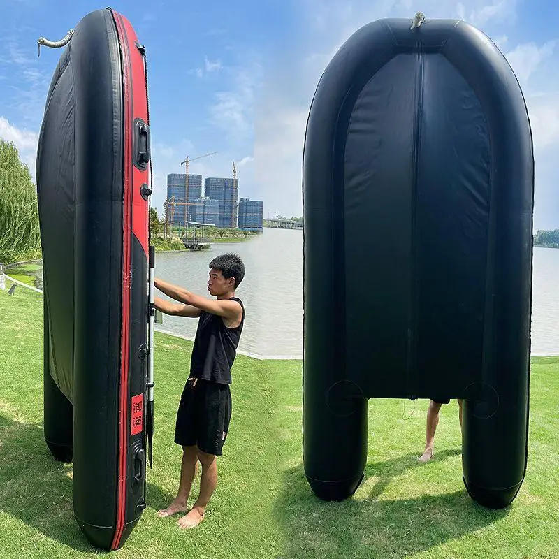 

Thickened Aluminum Alloy Bottom Inflatable Boat – Hard Bottom Fishing Kayak for Flood Control & Portable Water Sports