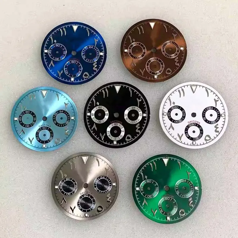 

VK63 dial 29.8mm dial S dial Arabic Chronograph Face 6 Hands suitable for Quartz VK63 movement watch modification accessories